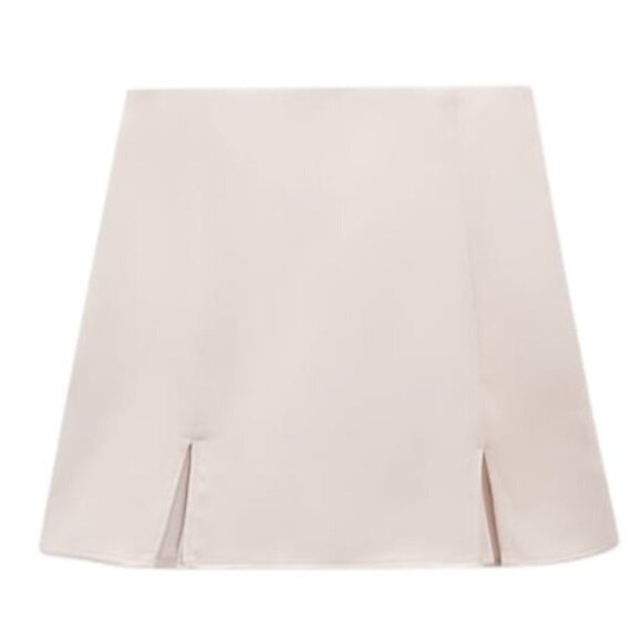 Zara Pants - NEW ZARA SLIT SATIN EFFECT SKORT ECRU | 1165/233 L